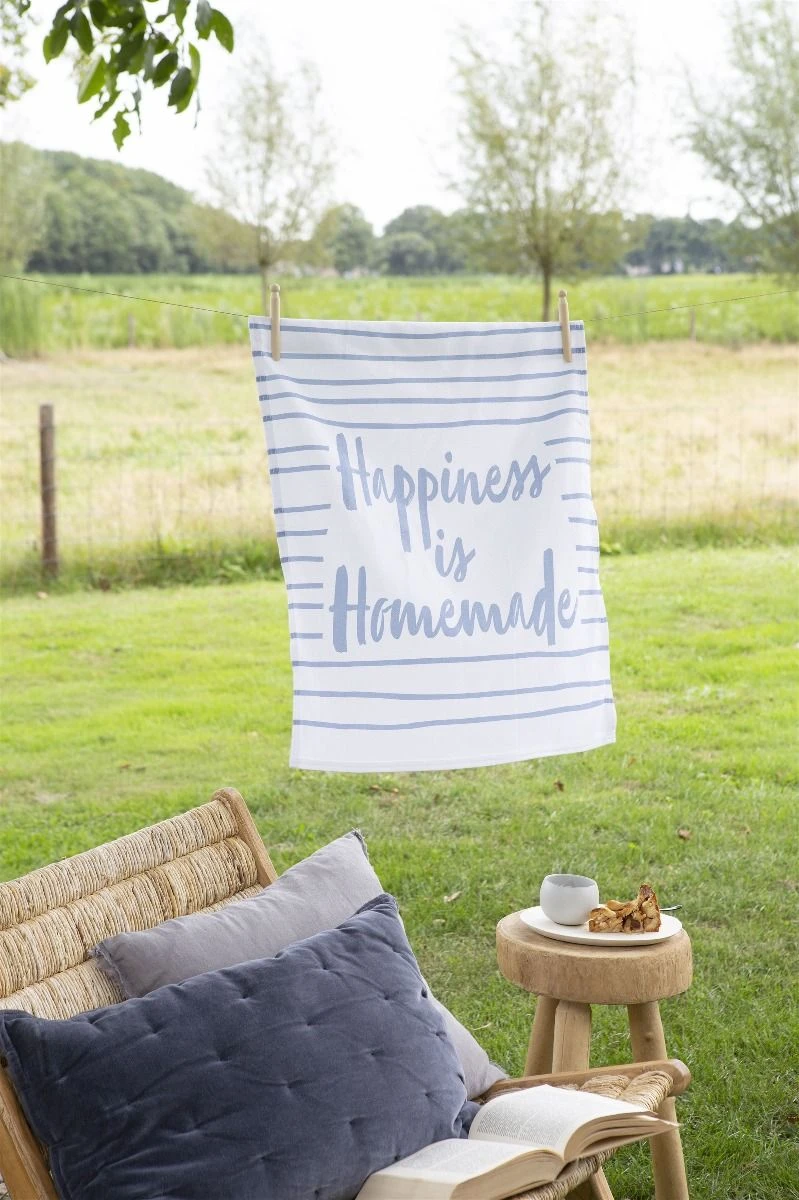Walra Theedoek Happiness Jeans Blauw 50 X 70 Cm - Image 4