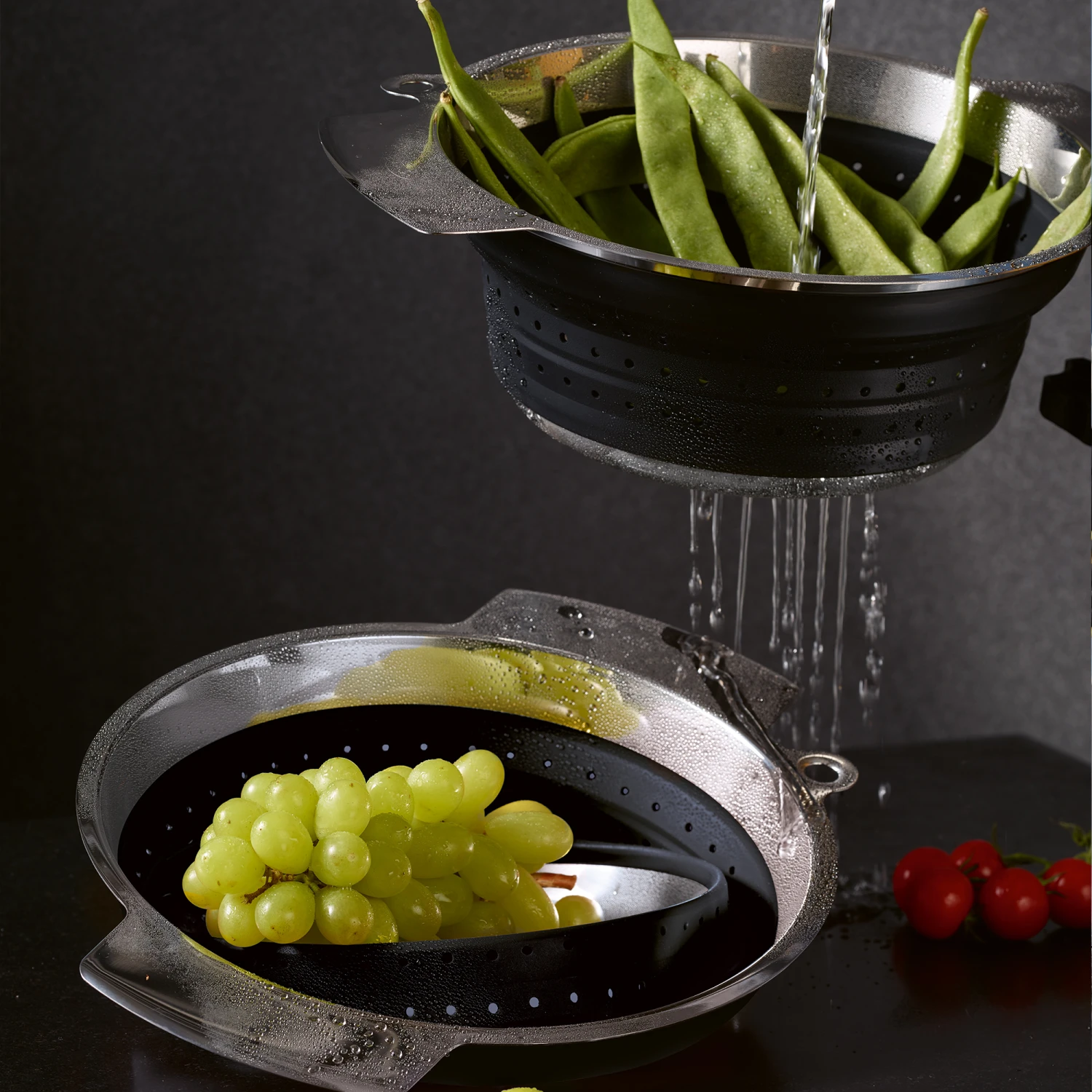 Rosle Vergiet - RVS / Siliconen - ø 24 Cm - Opvouwbaar - Image 3