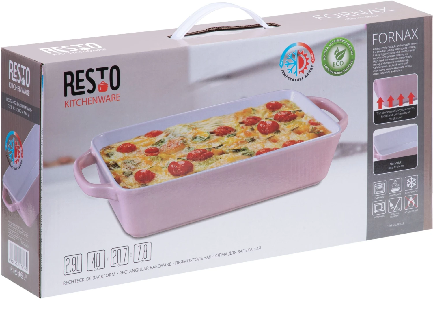 Resto Kitchenware Ovenschaal Fornax - Roze - 40 X 21 Cm / 2.9 Liter - Image 4
