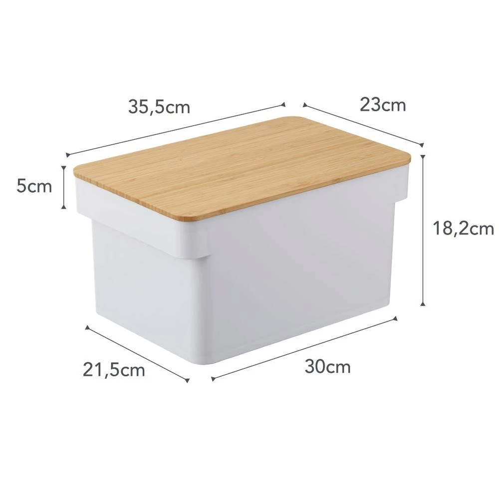 Yamazaki Broodtrommel Met Messenhouder Tower Wit - Image 5