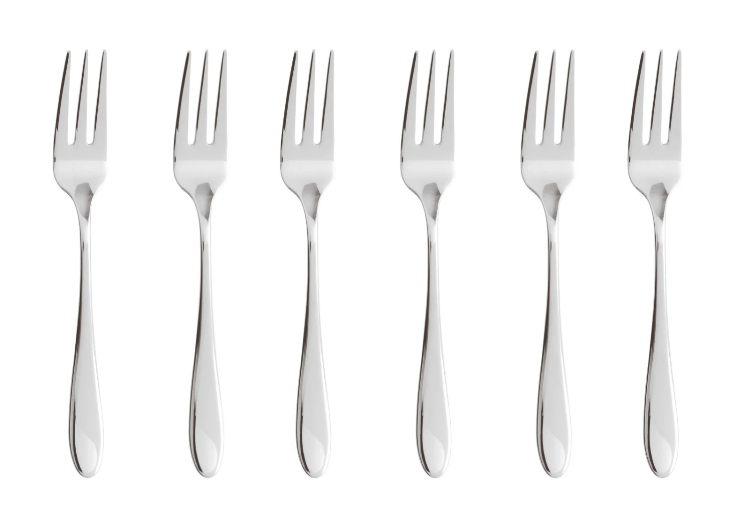 Sambonet Gebaksvorkjes Velvet Zilver 6 Stuks