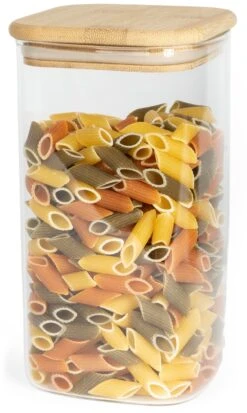 Sareva Voorraadpot - Glas / Bamboe - 1.35 Liter