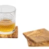 Jay Hill Onderzetters Tunea - Olijfhout - 10 X 10 Cm - 4 Stuks