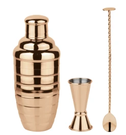 Paderno Cocktailset Starter - Koper - 3 Delige Set