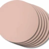 Jay Hill Placemats - Vegan Leer - Grijs / Roze - Dubbelzijdig - ø 38 Cm - 6 Stuks