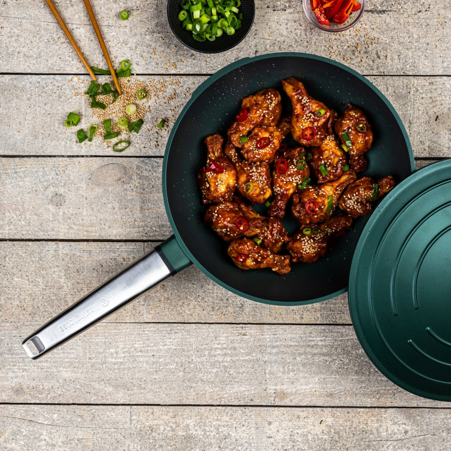 Westinghouse Wokpan Performance - Gracious Green - ø 28 Cm - Standaard Anti-aanbaklaag - Image 13