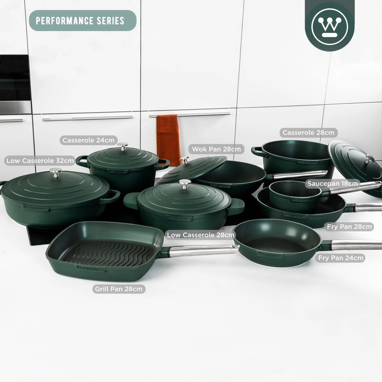 Westinghouse Koekenpan Performance - Gracious Green - ø 28 Cm - Standaard Anti-aanbaklaag - Image 4