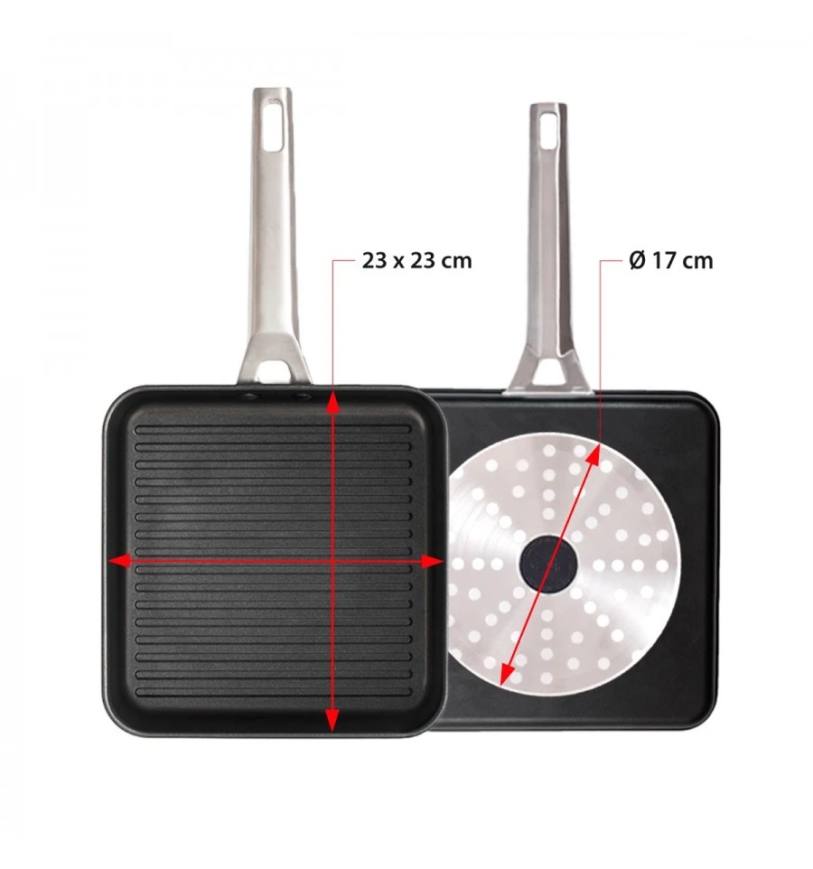 Valira Grillpan Aire - 23 X 23 Cm - Standaard Anti-aanbaklaag - Image 3