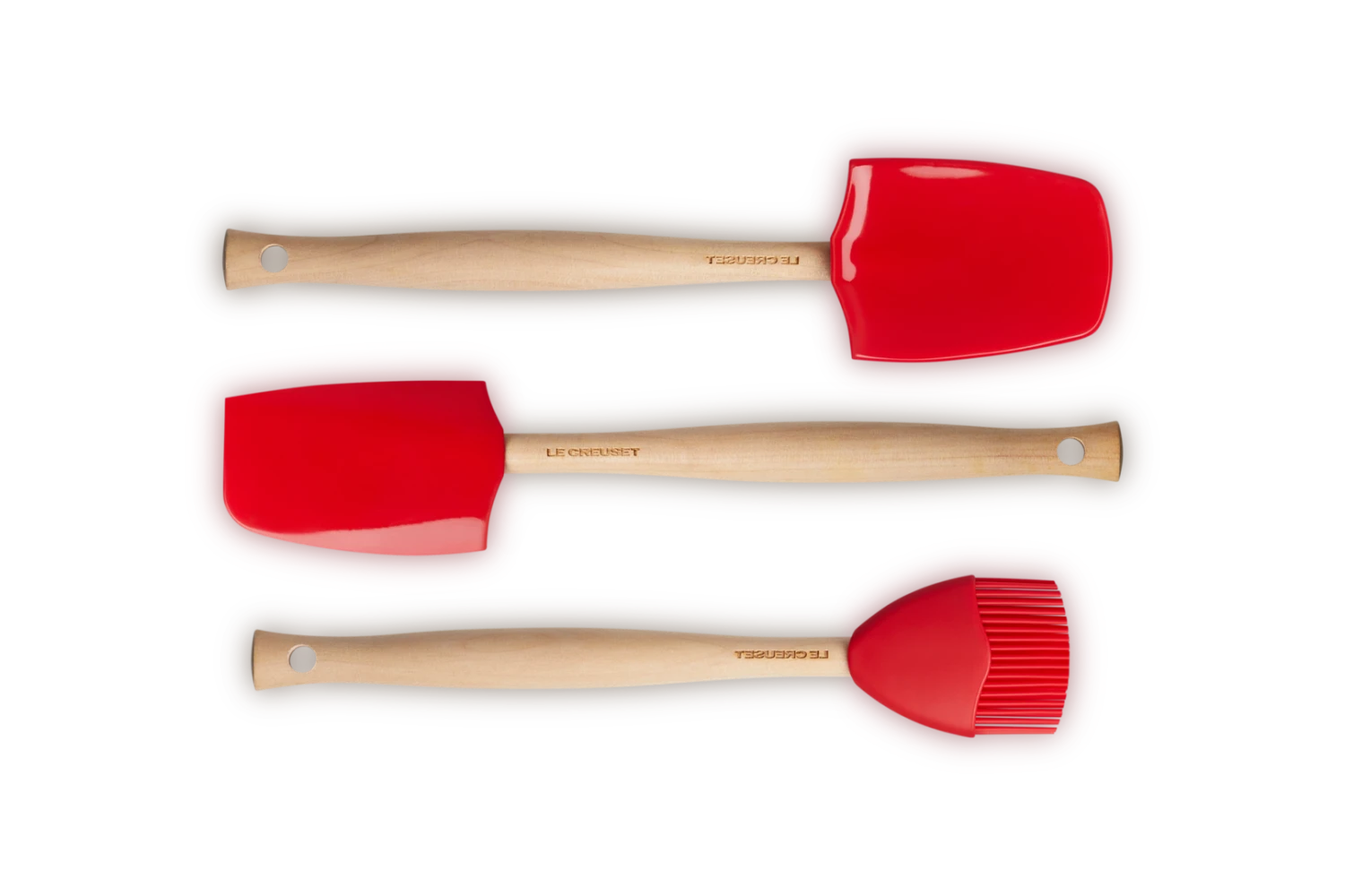 Le Creuset Spatelset - 3 Stuks - Premium - Kersenrood - Image 2