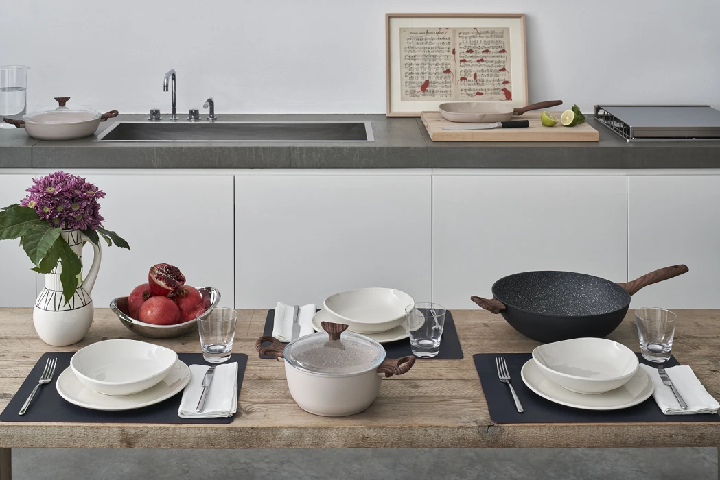 Sambonet Wokpan Rock 'n' Rose - Zwart - ø 32 Cm - Standaard Anti-aanbaklaag - Image 2